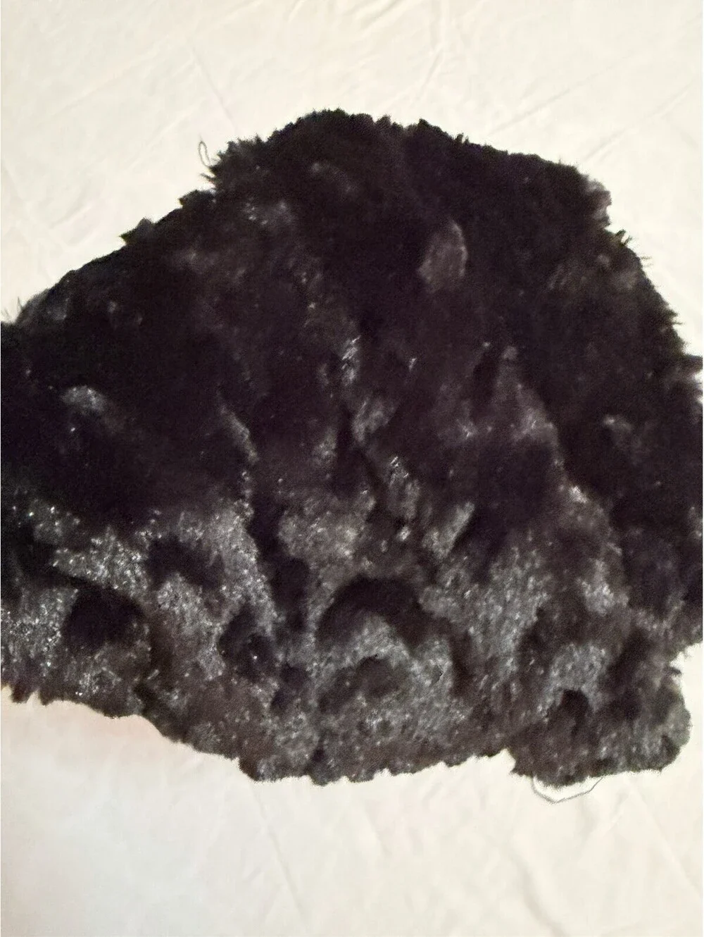 Woman's Black Winter Infinity Scarf Soft Faux Fur